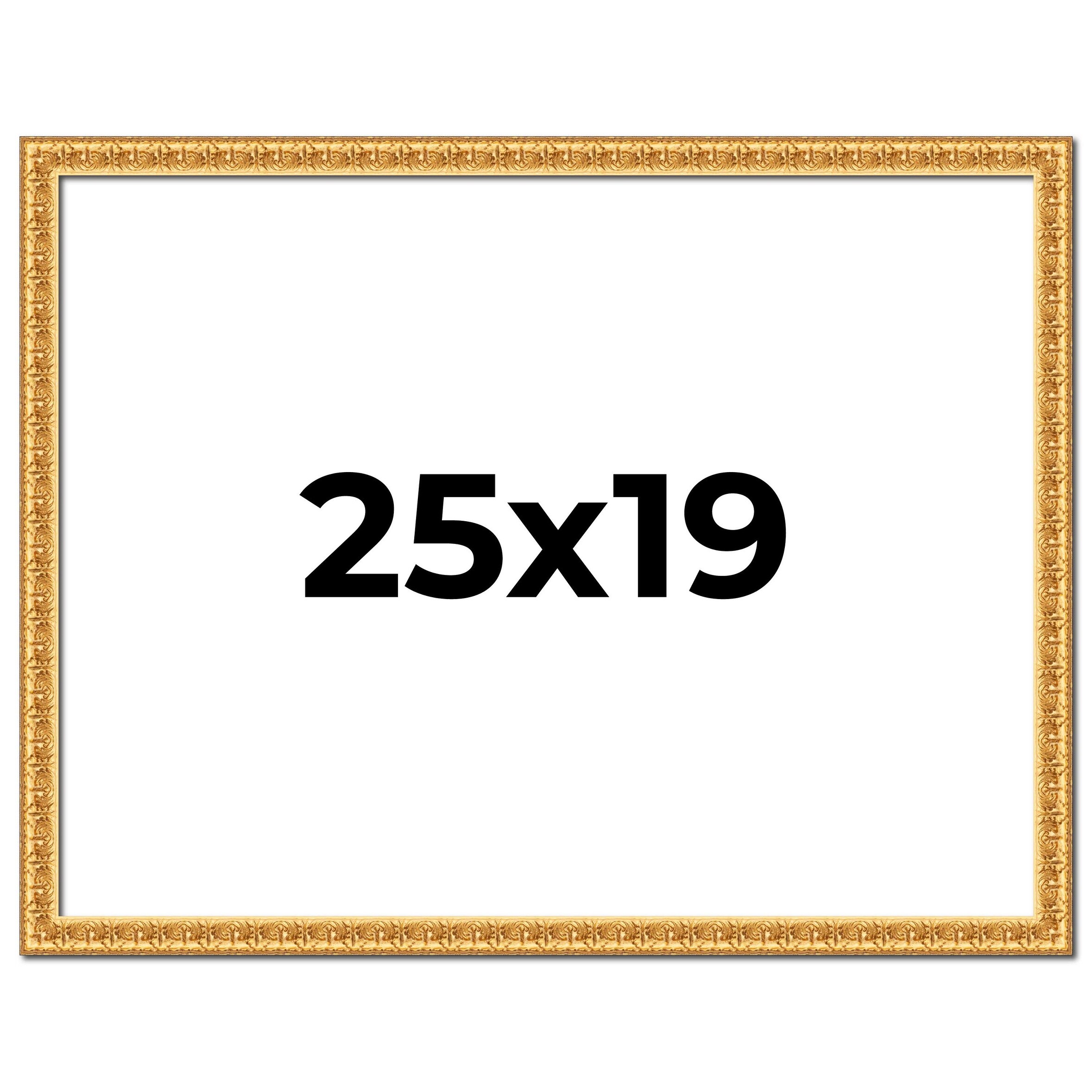 25x19 Frame Gold Real Wood Picture Frame Width 1 inches | Interior