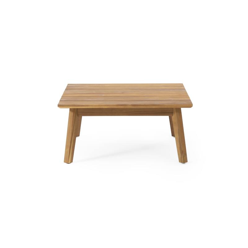 Burchett Acacia Wood Outdoor Coffee Table by Christopher Knight Home