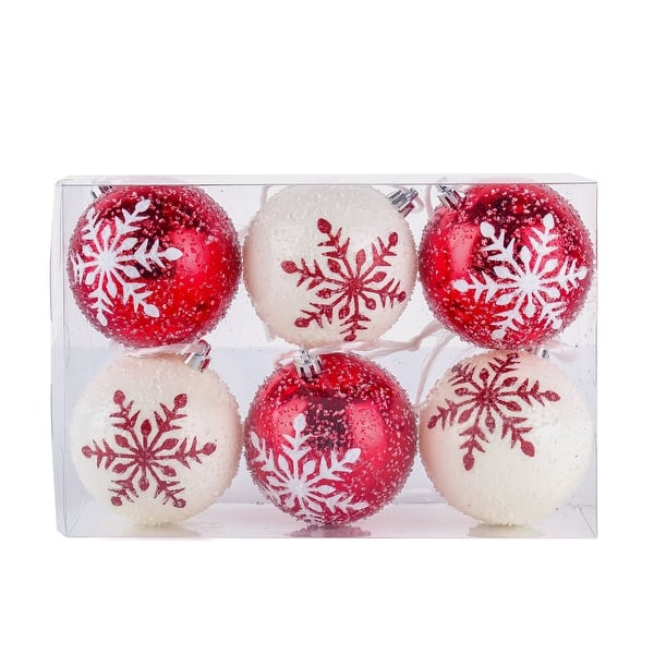 National Tree Company 6-Piece Shatterproof Snowflake Ornaments - 3 in ...