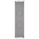 preview thumbnail 1 of 5, LOOM & LUXE Collection 2X8 Gray/White/Medallion Area Rug - 96" D x 26" W x 0.28" H