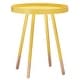 preview thumbnail 15 of 15, Marcella Paint-Dipped Round Tray-Top Side Table by iNSPIRE Q MODERN Yellow