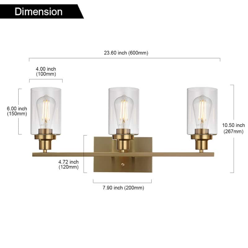Modern Bathroom Lights Fixture 3-Lights Vanity Lighting