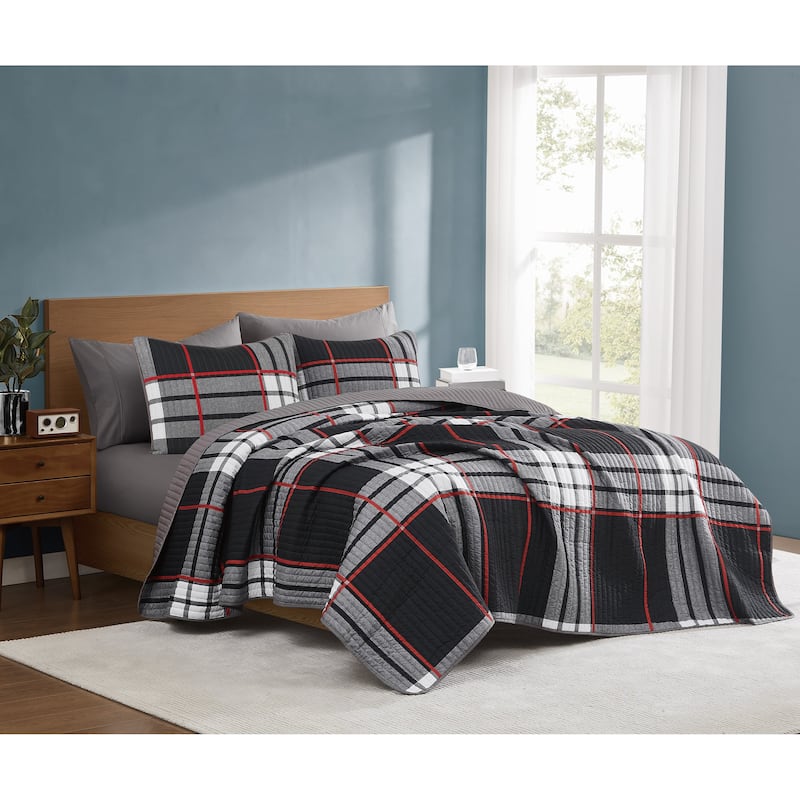 Truly Soft Danbury Plaid Quilt Set