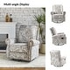 preview thumbnail 10 of 9, Roderich Farmhouse Floral Print Swivel Rocker Recliner with Rolled Arms Set of 2 by HULALA HOME