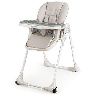 Gymax Baby High Chair w/ 7 Height & 3 Footrest Adjustable Cup holder 2
