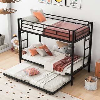 Twin over Twin Bunk Bed with Trundle - Bed Bath & Beyond - 38313211