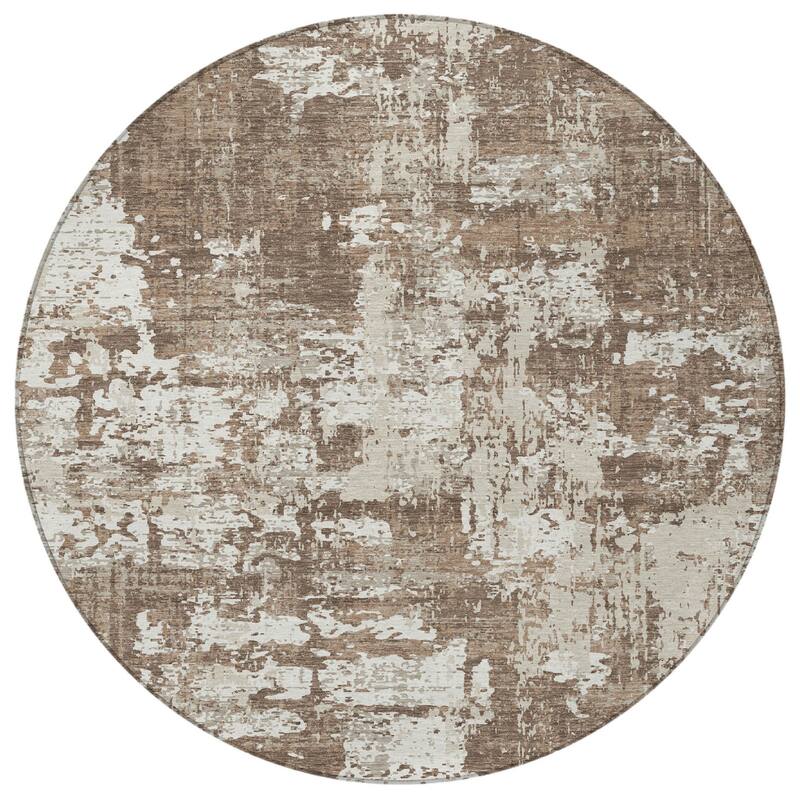 HomeRoots Abstract Transitional Rectangle Outdoor Rug
