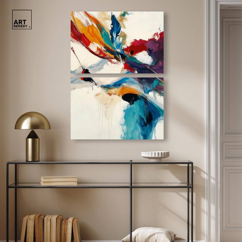 Vibrant Palette III Canvas Set of 2 by Art Remedy, Gallery Wrapped