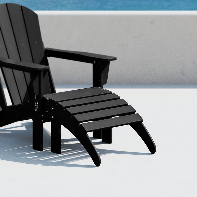 Polytrends Laguna Hdpe All Weather Outdoor Patio Foldable Ottoman