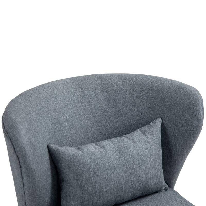 Linen Armless Accent Chair Slipper Chair