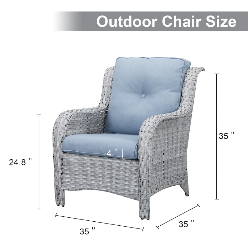 Gymojoy Patio Club Chair All-Weather Rattan Chair