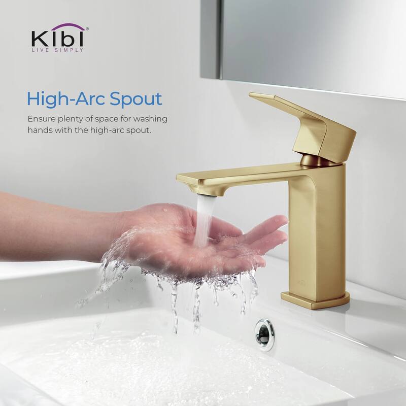 Lead-free Solid Brass Single Handle Bathroom Vanity Faucet with Hose