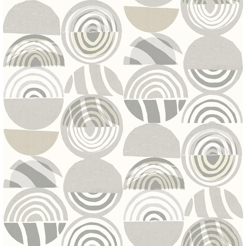 A-Street Prints Mage Light Grey Mod Geometric Wallpaper