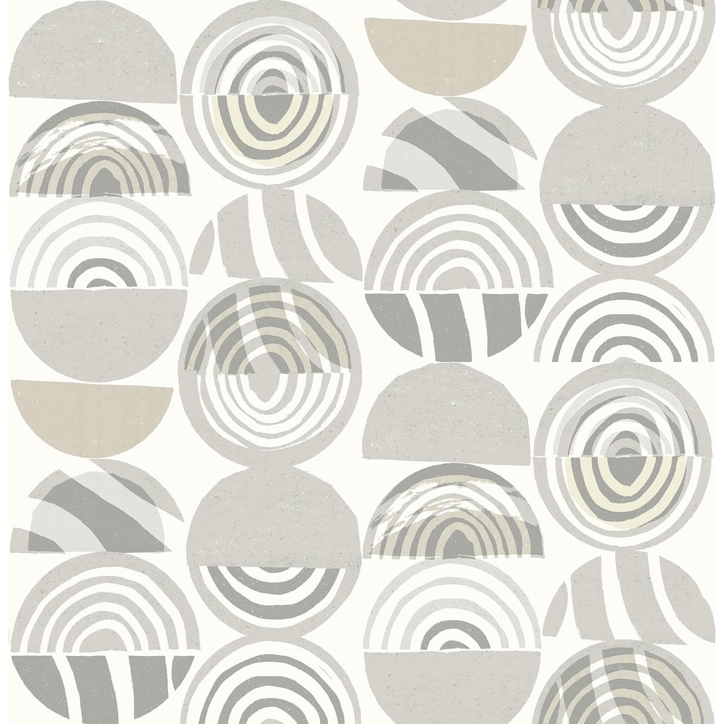 A-Street Prints Mage Light Grey Mod Geometric Wallpaper