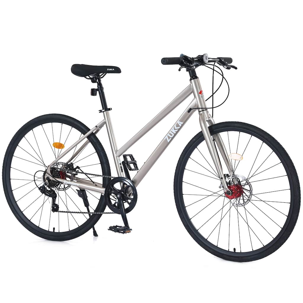 Cross-Country Bikes Hybrid Bikes City Bicycle Unisex Bikes Champagne