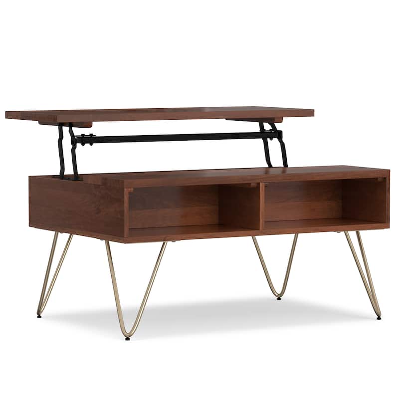 Moreno Rectangle Industrial Lift Top Coffee Table