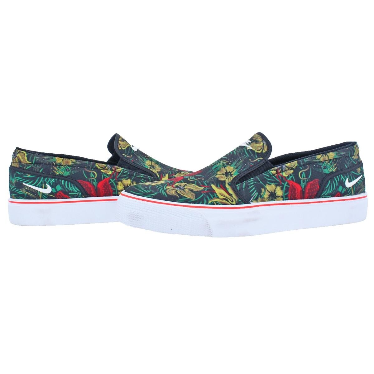 nike toki slip on floral