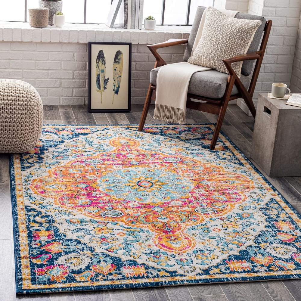 Livabliss Kimaree Bright Boho Medallion Area Rug