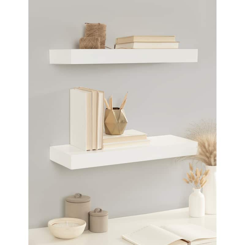 Kate and Laurel Havlock Wood Shelf Set
