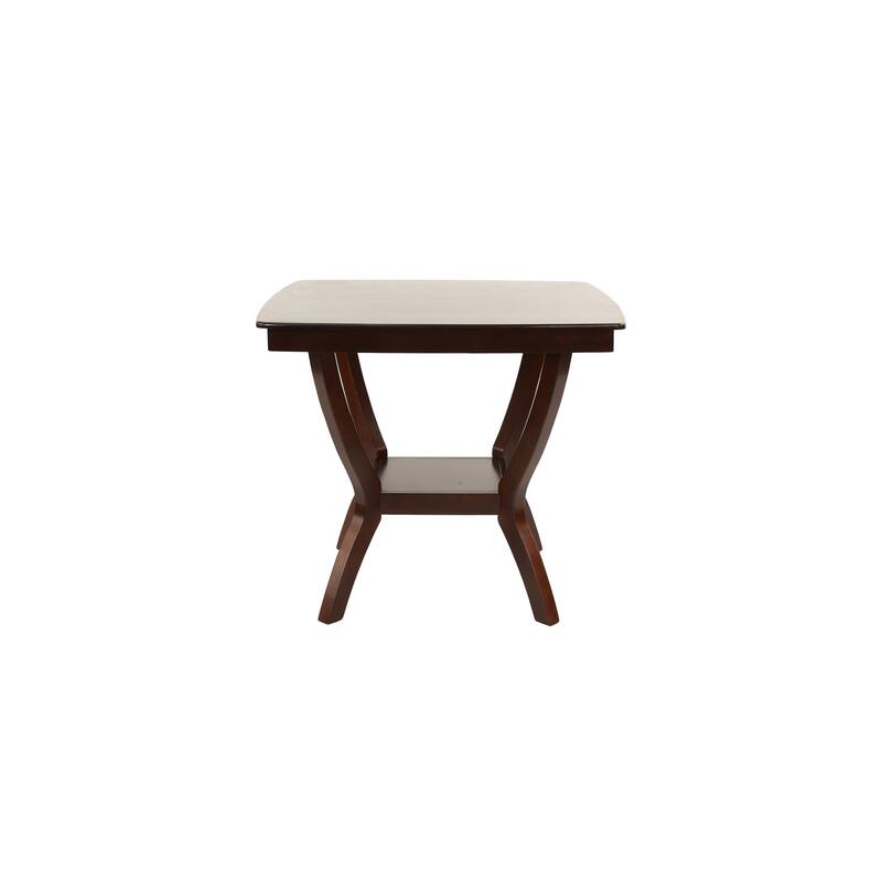 Dining Table Counter Height Dining Table 1pc Table w Shelve Solidwood Espresso Finish Dining Room Furniture