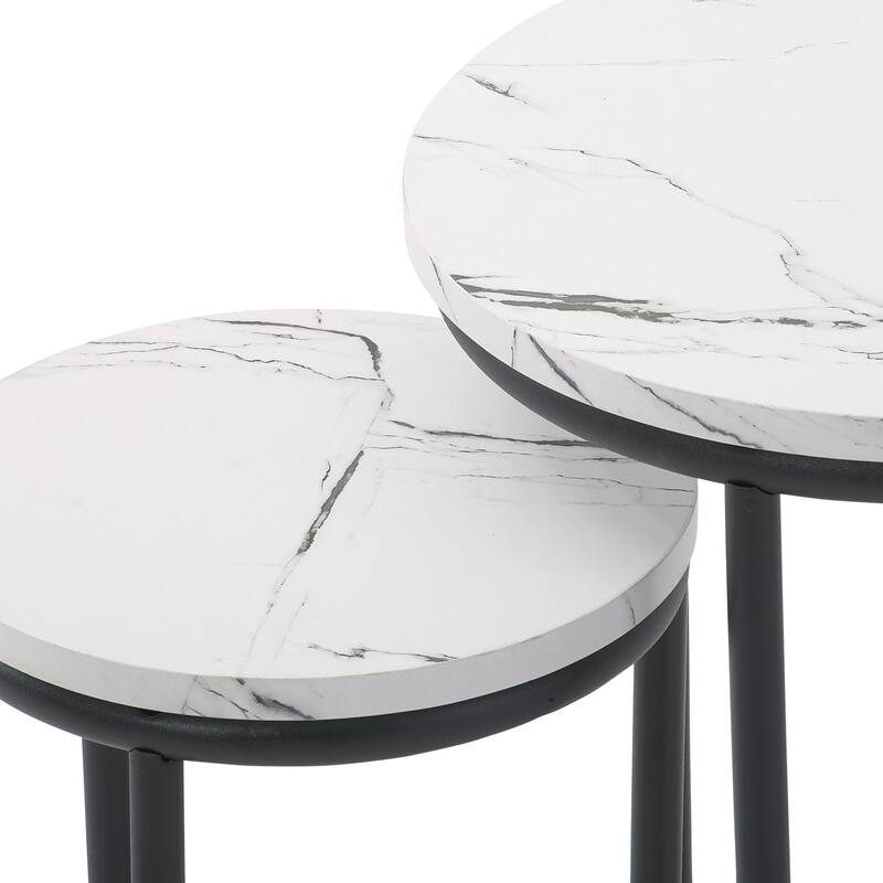 Fort Worth Round Nesting Side Table Set of 2