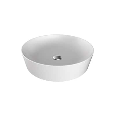 WS Bath Collections Ultra 17-11/16" Round Ceramic Vessel Bathroom Sink