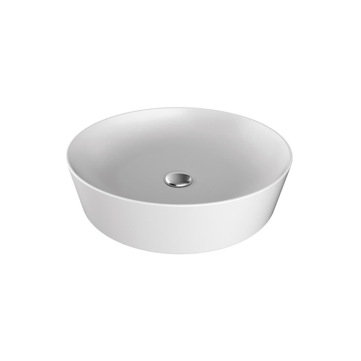 WS Bath Collections Ultra 17-11/16" Round Ceramic Vessel Bathroom Sink