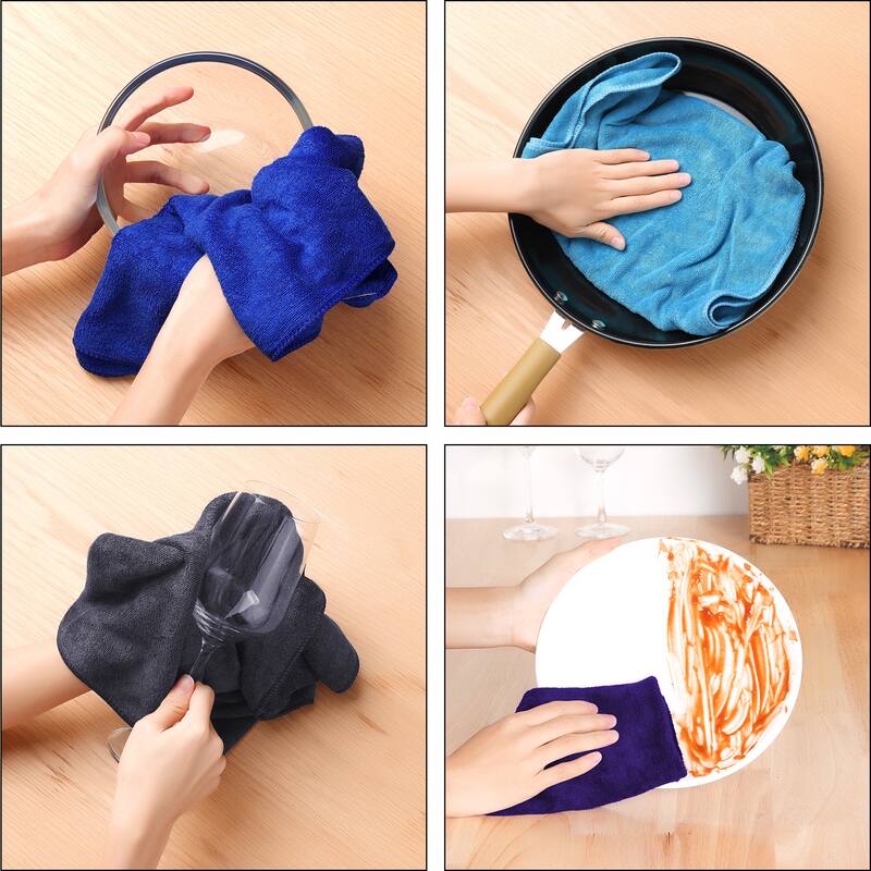 Absorbent Microfiber Cleaning Towels, Quick Drying Towels, Great for Washing Dishes