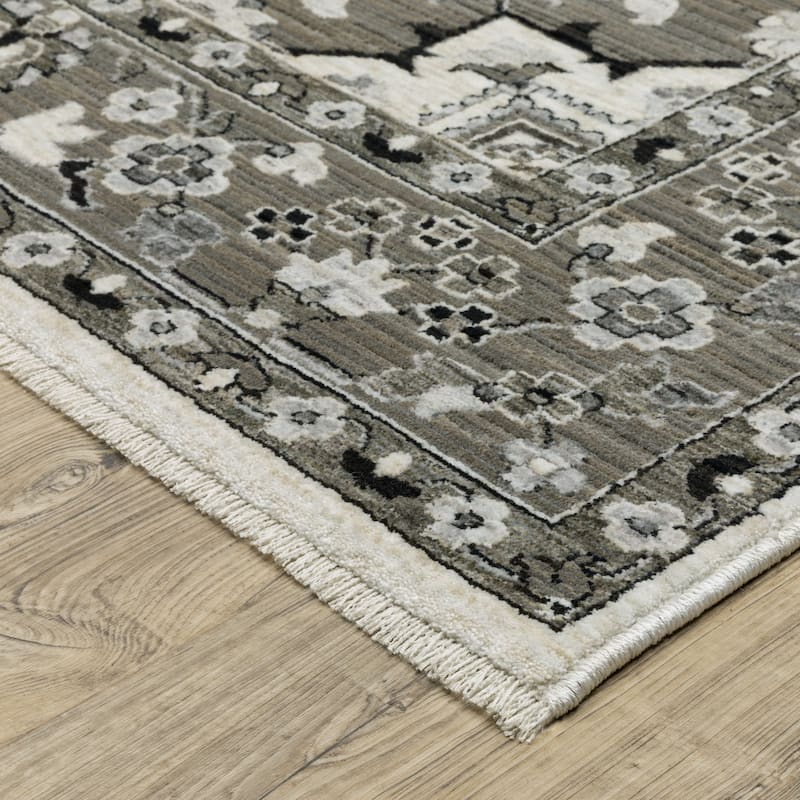 Style Haven Cádiz Star Medallion Ivory/Grey Area Rug