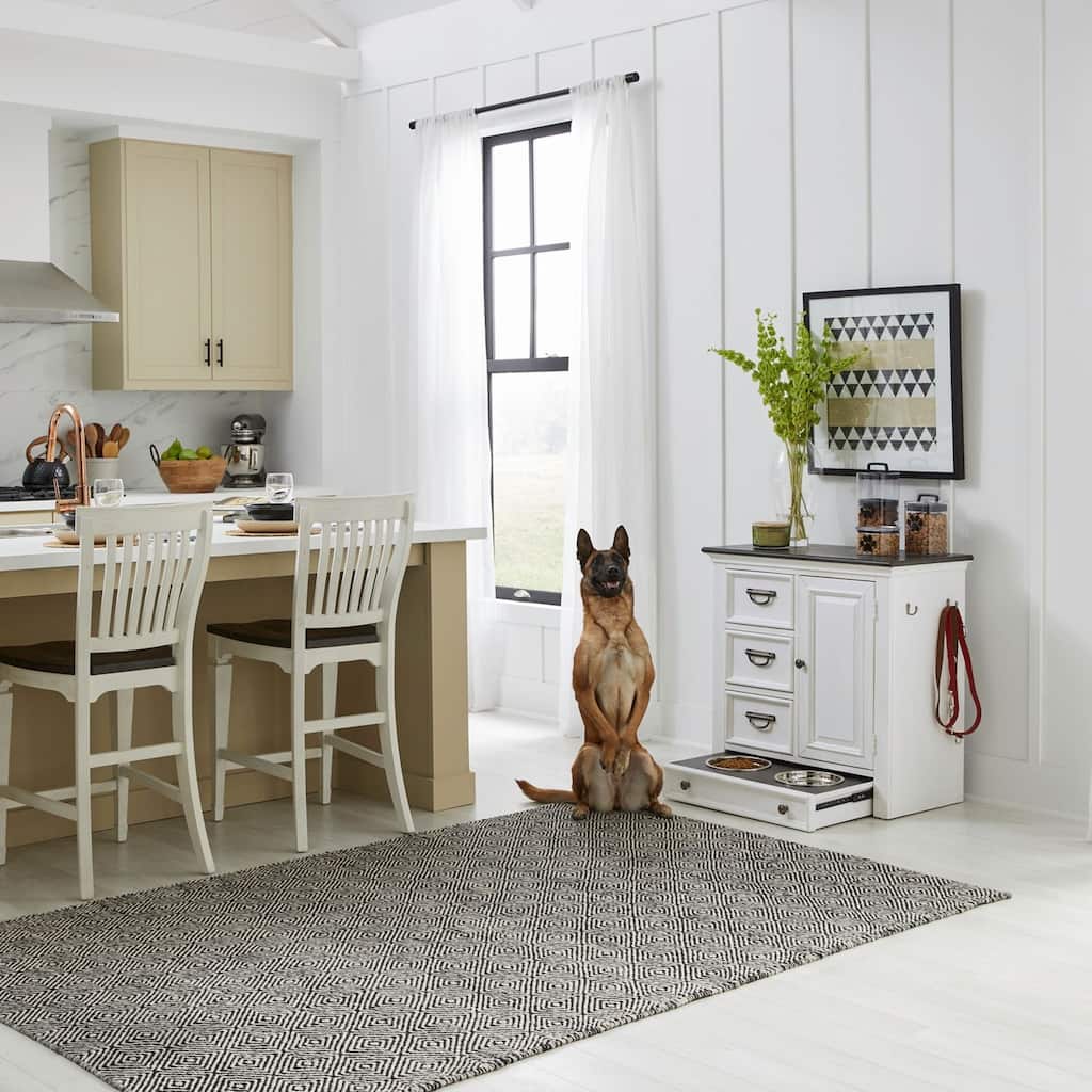 Liberty Furniture Allyson Park Pet Feeder Kitchen Cabinet - Width32" x Depth17" x Height32"