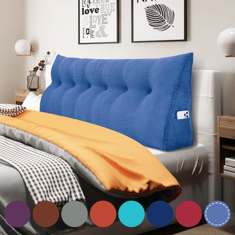 WOWMAX Bed Rest Wedge Headboard Reading Pillow Back Support Elevate Cushion