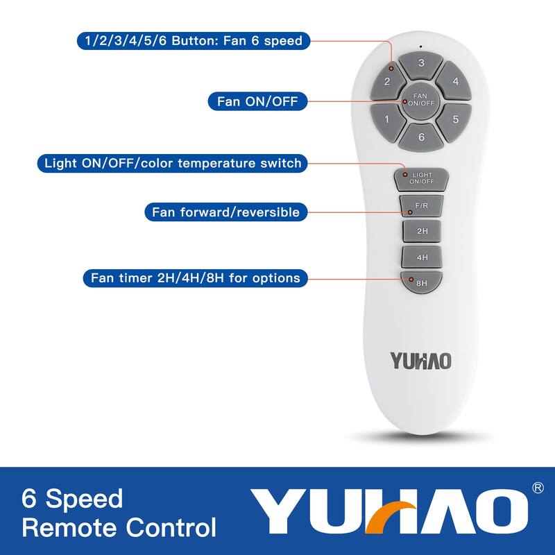 42 in. Black Frame Retractable Ceiling Fan with Remote Control