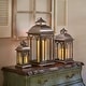 preview thumbnail 5 of 9, Set of 3 Indoor-Outdoor Lombard Metal Lanterns Bronze