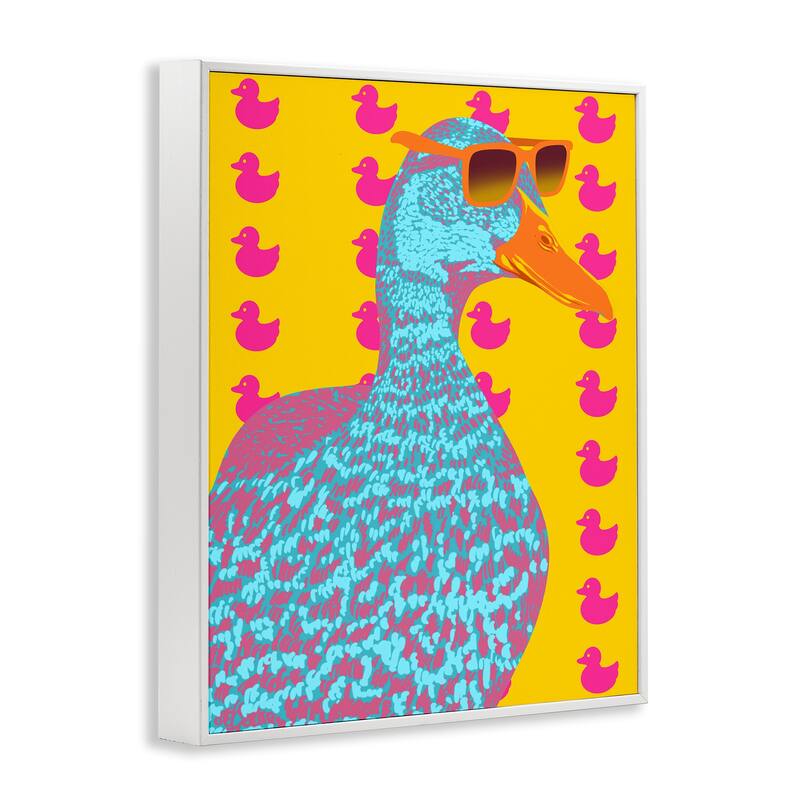 Stupell Quirky Vibrant Goose Framed Giclee Art Design By Marcus Prime