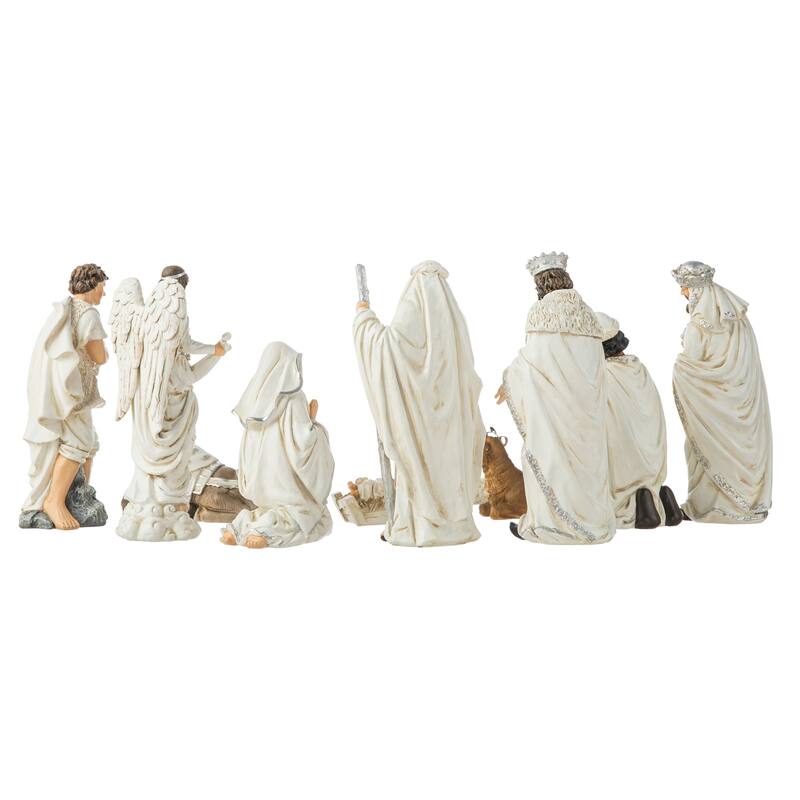 Glitzhome 12 Piece Resin Nativity Figurine Set