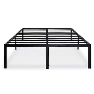 Full 18-inch High Rise Heavy Duty Black Metal Platform Bed Frame