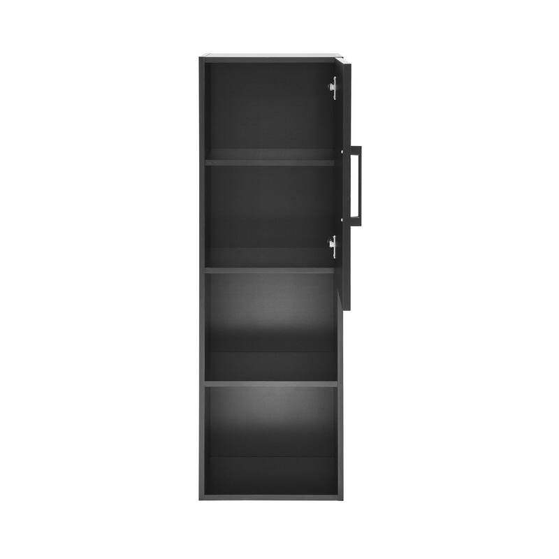 Annecy 15" W x 46" H x 12" D Linen Cabinet in Phantom Black