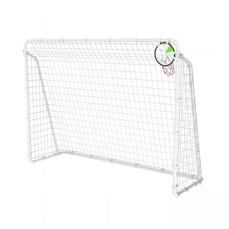 Anmytek 8x6FT Soccer Goal Set with Training Cones and Stakes Portable Plastic Frame Net for Backyard Youth Practice