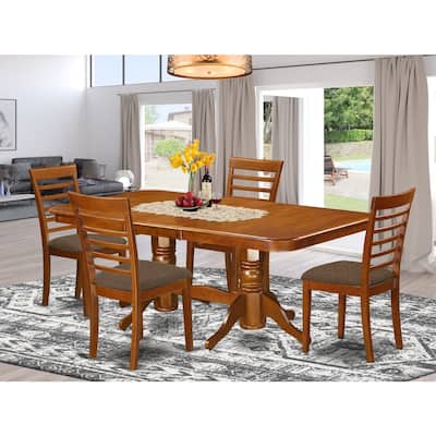 Kitchen Dining Room Set 5 Piece Table & Chairs Southwestern Style Saddle Brown