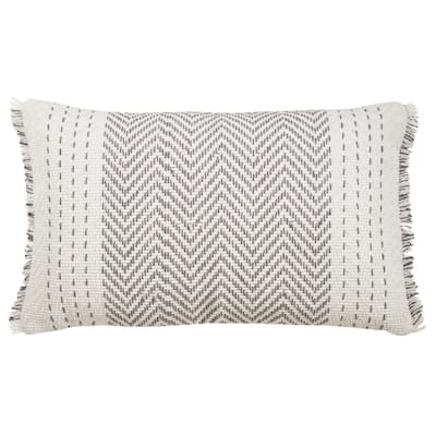 Throw Pillow With Kantha Stitch Design
