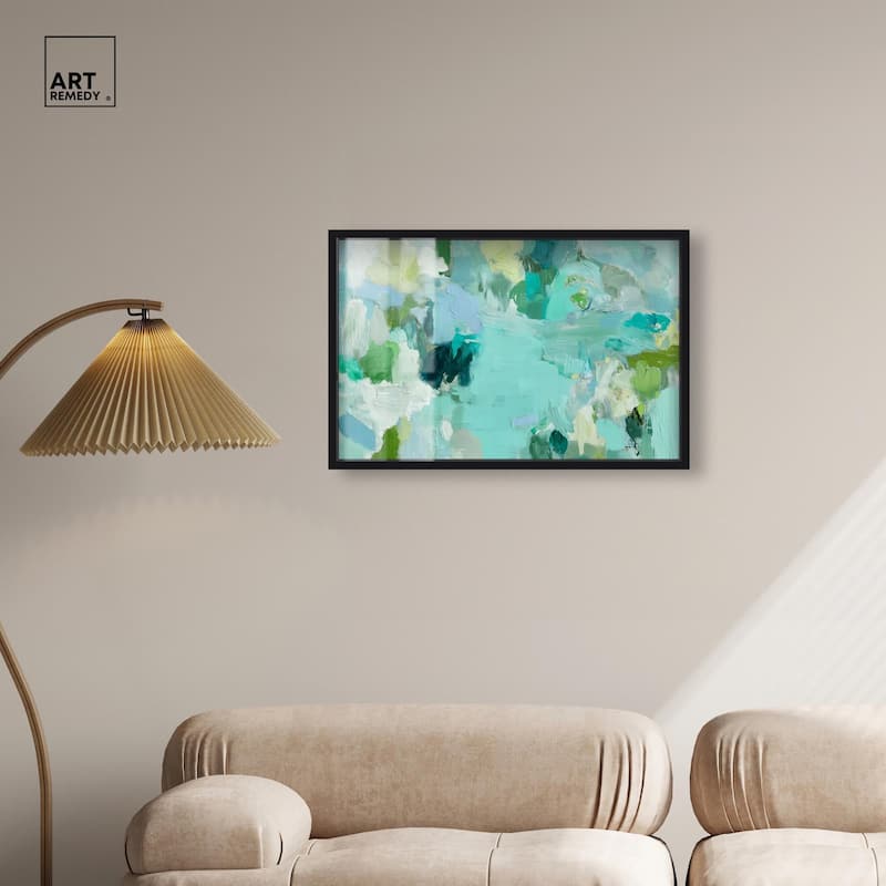 Alista Green Blues Shadowbox by Art Remedy