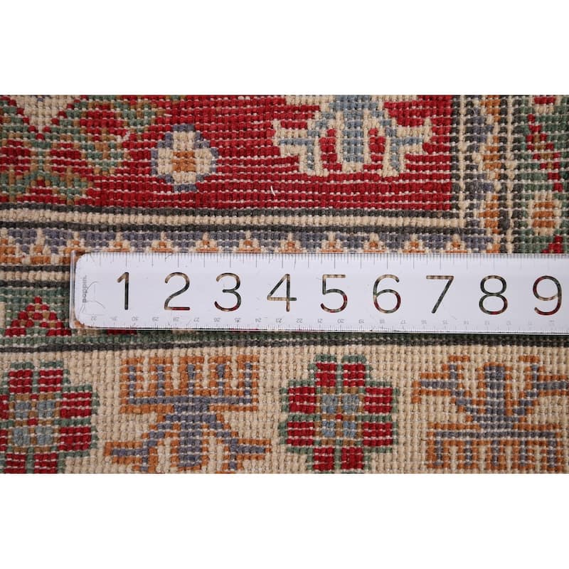 Red Kazak Rug Hand-Knotted Oriental Foyer Wool Carpet - 2'6" x 4'1"