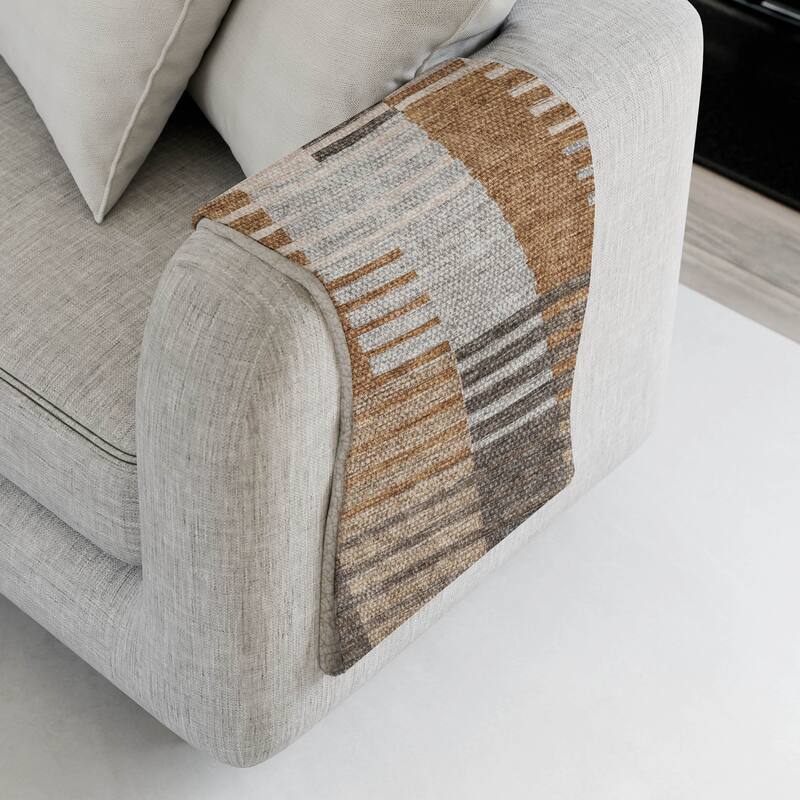 Premium Machine Washable Contemporary Sherpa Throw Blanket - Paprika - 4'2" x 5'10"