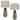 Scottsboro 27" Height Ceramic Lamp Set in Black/Antique Silver Finish