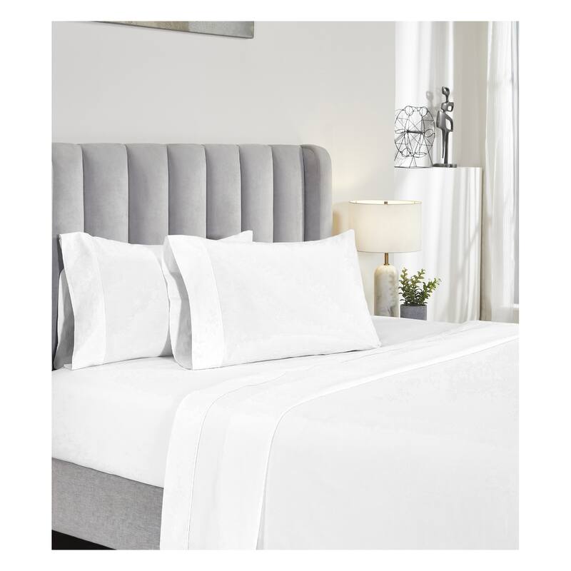 Modern Threads 200 Thread Count 100% Organic cotton 4-Piece sheet Set - White - Full