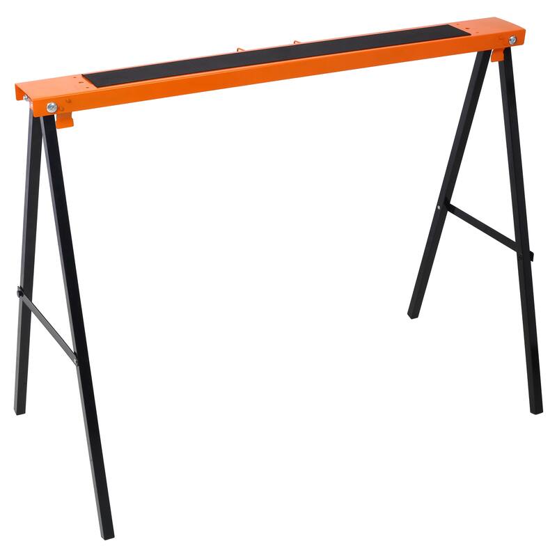 Saw Horses 2 Pack, Folding Portable Work Horse with Fast Open Legs, Convenient Handle, Heavy Duty Steel Sawhorse for Garage