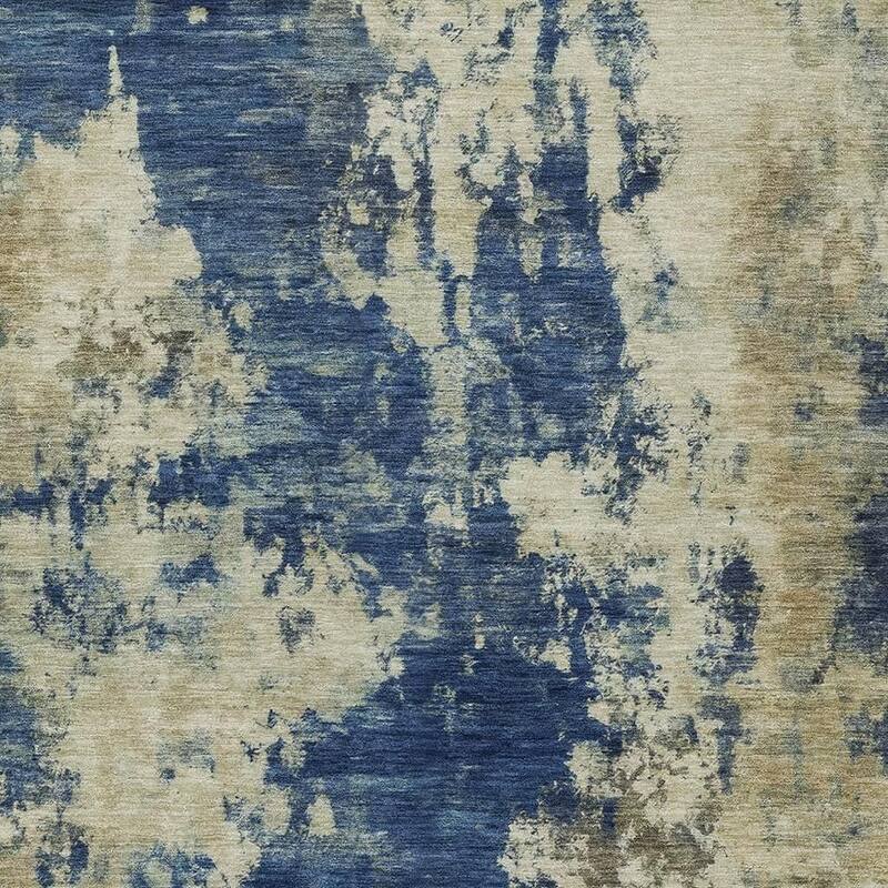 HomeRoots Abstract Transitional Rectangle Outdoor Rug - 5' X 8'