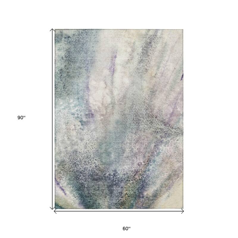 Bane Artistic Abstract Weather Resistant Sleek Contemporary Outdoor Rug
