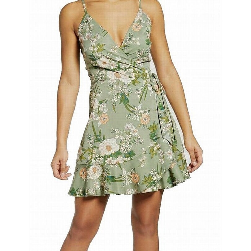 olive green a line dress