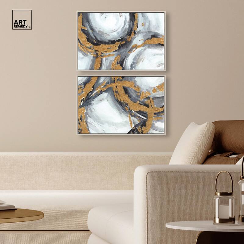 Love Circles Canvas Set of 2 by Art Remedy